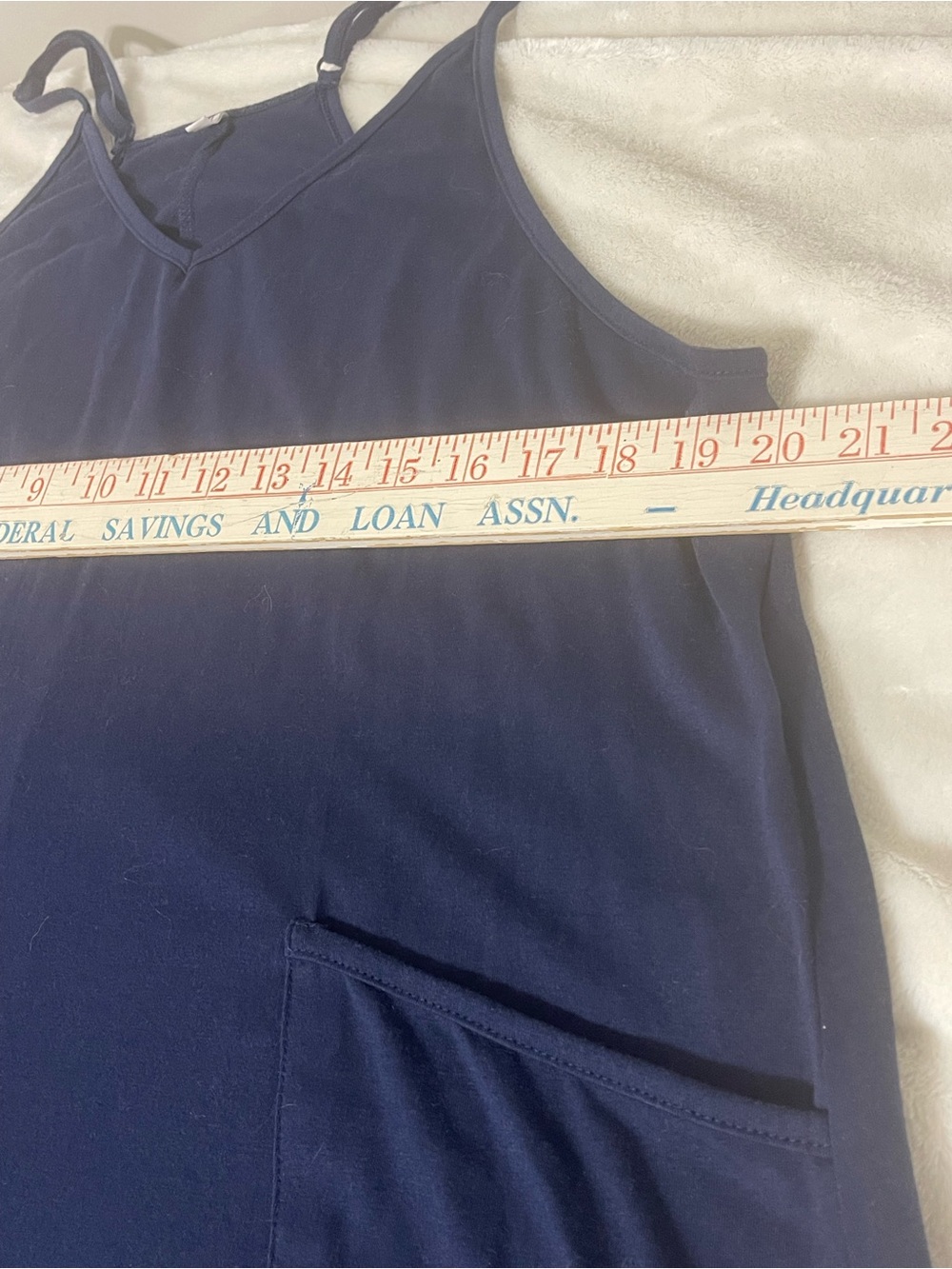 Women baggy Lagenlook Jumpsuit Navy Blue Sleeveless Pockets Relaxed Comfort EUC - Picture 2 of 8